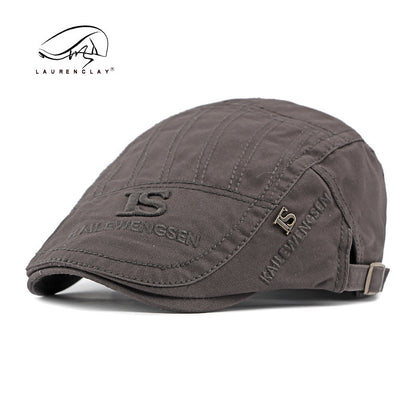 💥Gorra Plana de Algodón para Hombre [2026] - Boina Casual Ajustable y Transpirable