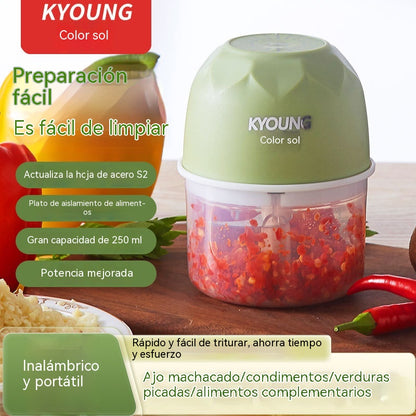 【2 artículos por 28 euros】Picadora de alimentos eléctrica mini inalámbrica y eficiente