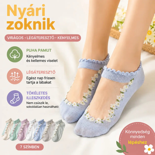 🔥Utolsó napi akció -【7 párban】🧦nyári légáteresztő zokni Anyaga: pamut