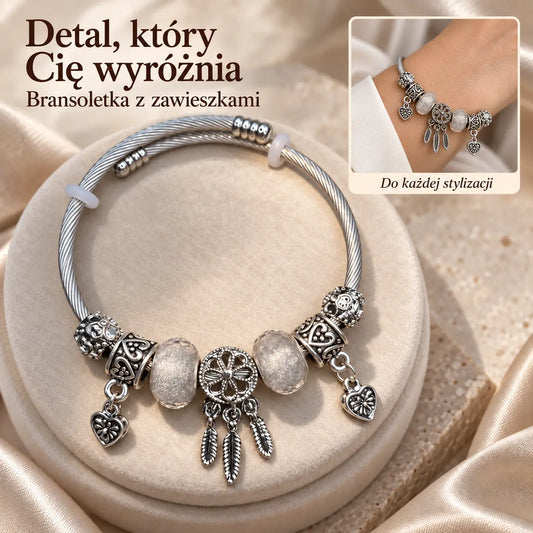 🎁【Kup 1, a 1 otrzymasz gratis】💖✨ Regulowana bransoletka ze srebra próby 925 w kształcie łapacza snów