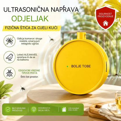 【2 za samo 26 eura】 Prijenosni ultrazvučni repelent za ptice | Automatski repelent za golubove, pogodan za balkone, vrtove i vanjske prostore
